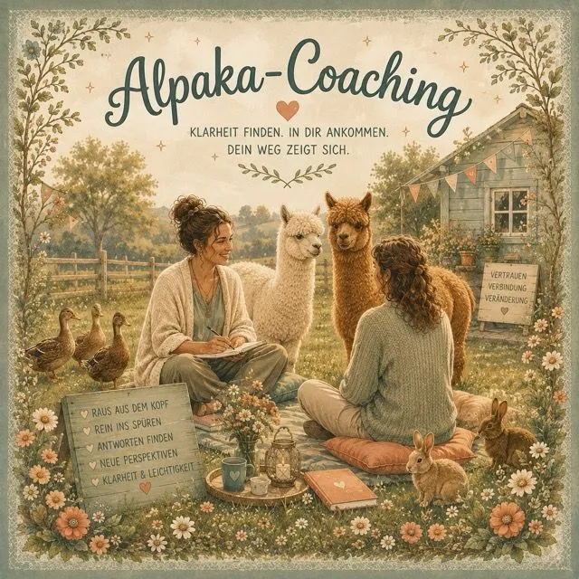 Alpaka-Coaching - Du kommst mit einem Thema. Du gehst mit deinem nächsten Schritt.
