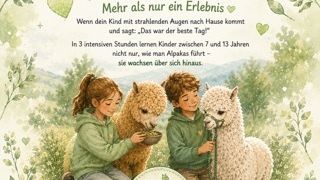Alpakaführerschein für Kinder von 6-12 Jahren mit Susanne