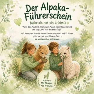 Alpakaführerschein für Kinder von 6-12 Jahren mit Susanne